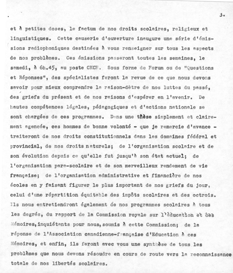 Texte de la premi&egrave;re causerie