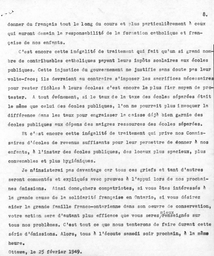 Texte de la premi&egrave;re causerie