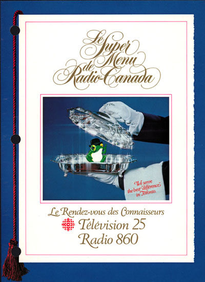 Affiche publicitaire pour les stations CJBC