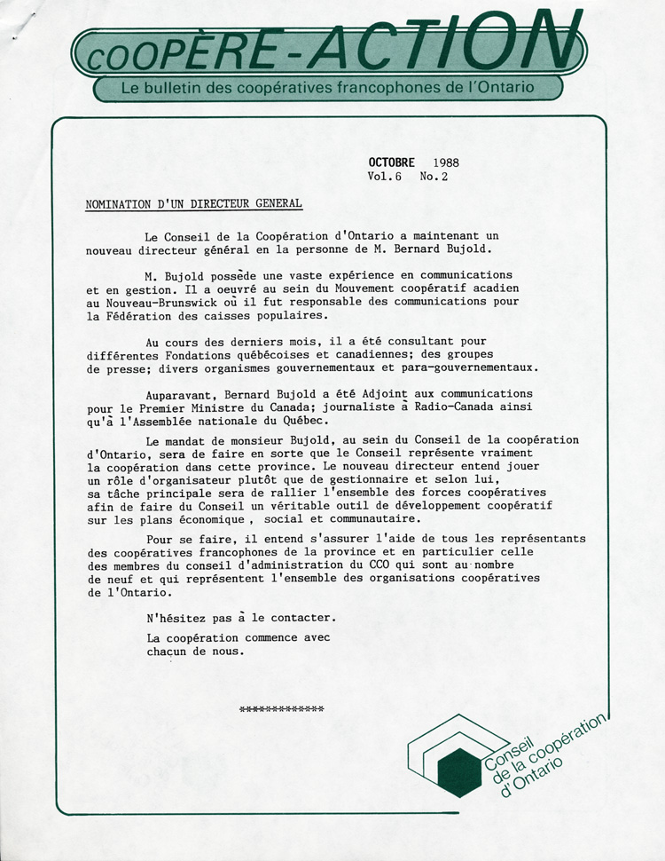 Nomination d'un directeur g&eacute;n&eacute;ral
