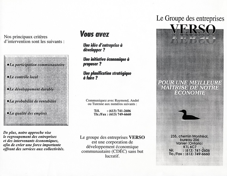 D&eacute;pliant publicitaire
