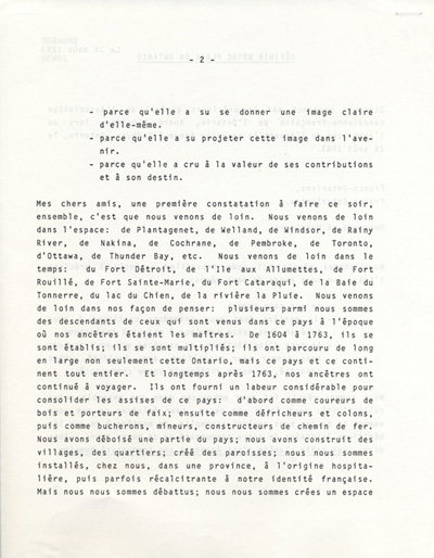 discours de Andr&eacute; Cloutier (1983)