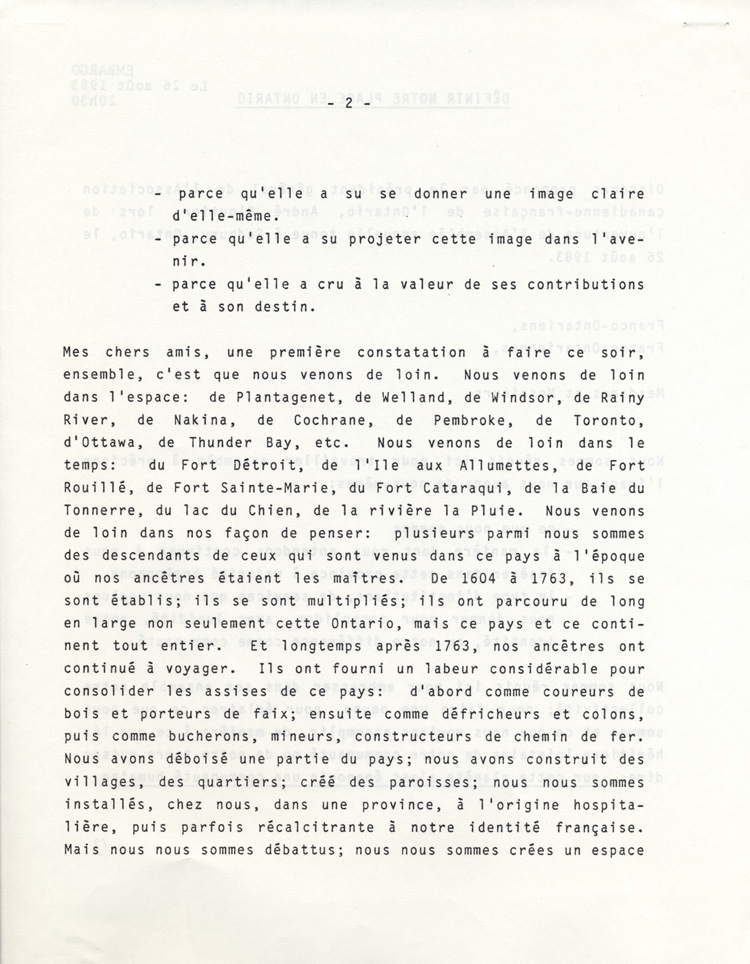 discours de Andr&eacute; Cloutier (1983)