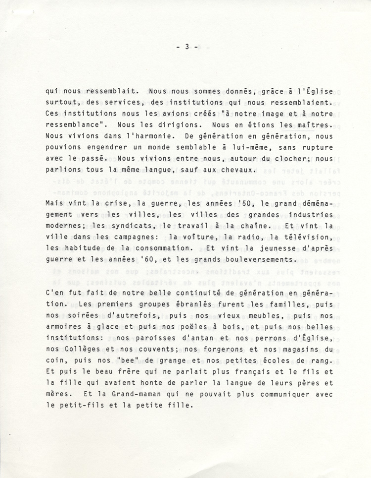discours de Andr&eacute; Cloutier (1983)