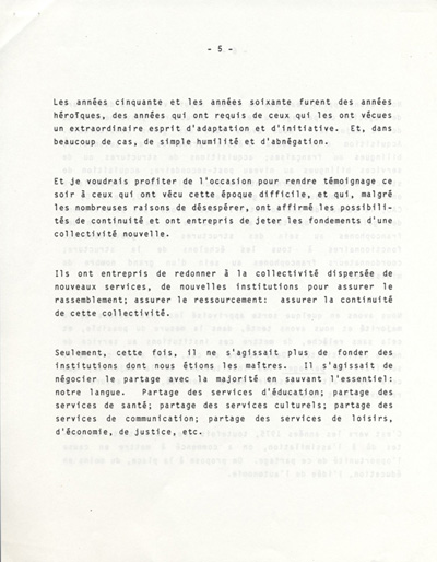 discours de Andr&eacute; Cloutier (1983)