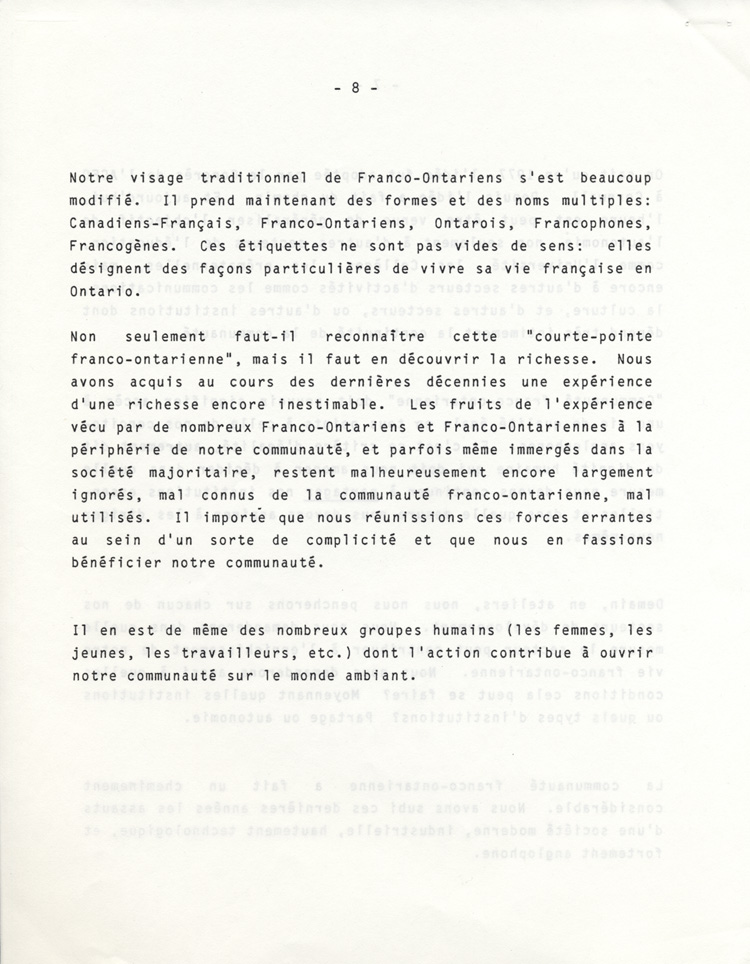 discours de Andr&eacute; Cloutier (1983)