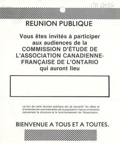 Annonce des audiences publiques de la Commission d'&eacute;tude de l'ACFO