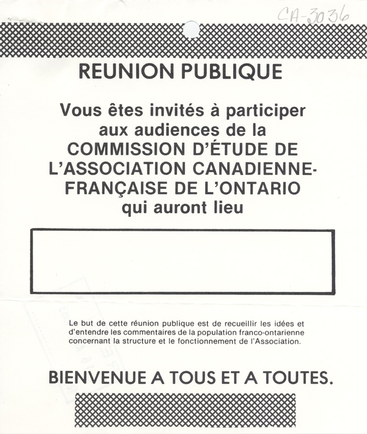 Annonce des audiences publiques de la Commission d'&eacute;tude de l'ACFO