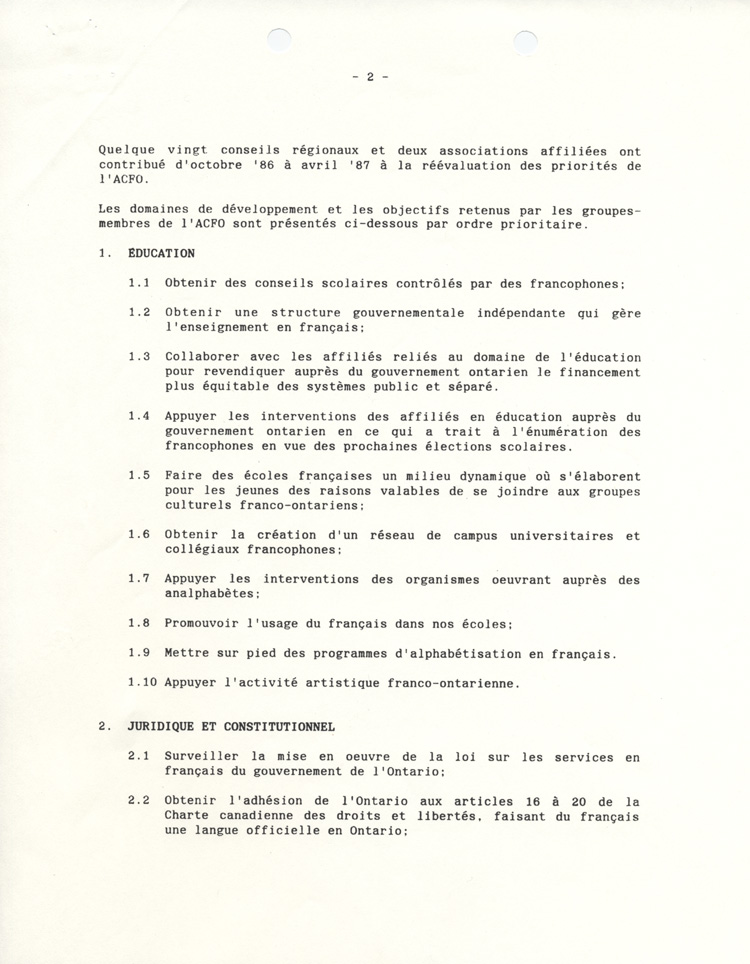 plan de d&eacute;veloppement (1987)