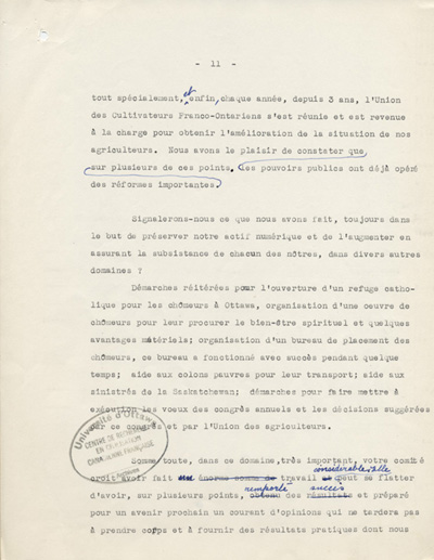 Rapport du Comit&eacute; ex&eacute;cutif au 8e congr&egrave;s g&eacute;n&eacute;ral de l'ACFEO (1934)