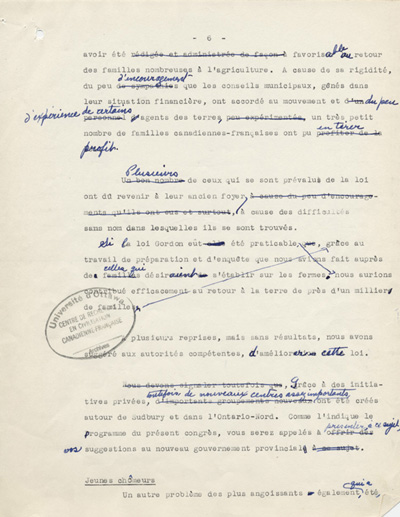 Rapport du Comit&eacute; ex&eacute;cutif au 8e congr&egrave;s g&eacute;n&eacute;ral de l'ACFEO (1934)