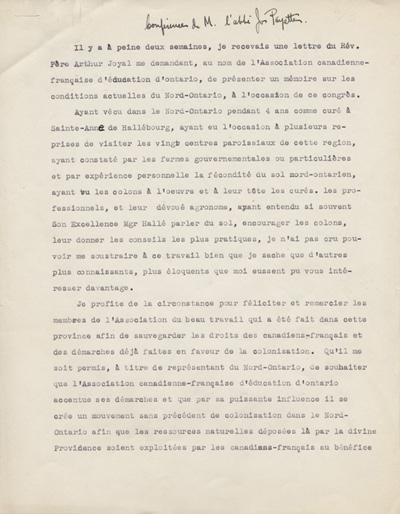 Conf&eacute;rence de Joseph Paquette (1938)