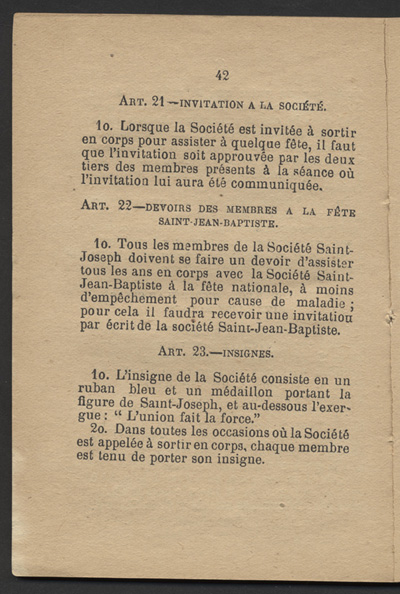 Articles 22 et 23 des R&egrave;glements