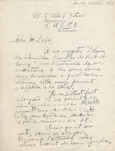 Lettre de Georges Michaud