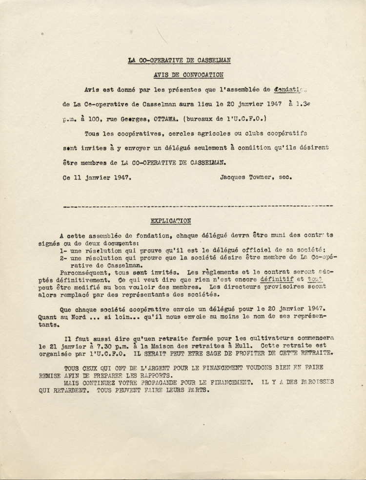 Avis de convocation de l'assembl&eacute;e de fondation