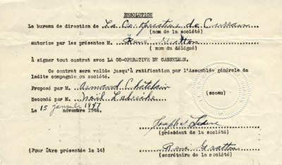 R&eacute;solution du bureau de direction