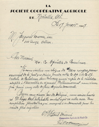 Lettre de Edgard Moreau