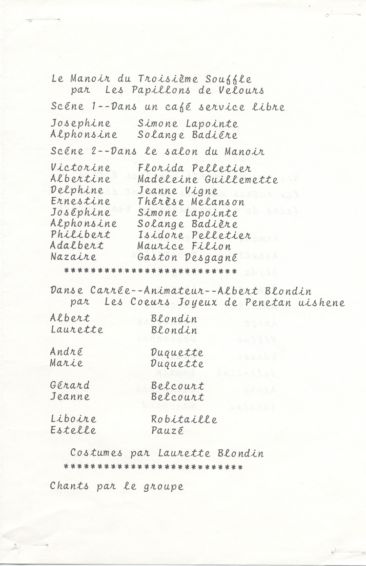 Programme de la Soir&eacute;e Vari&eacute;t&eacute;