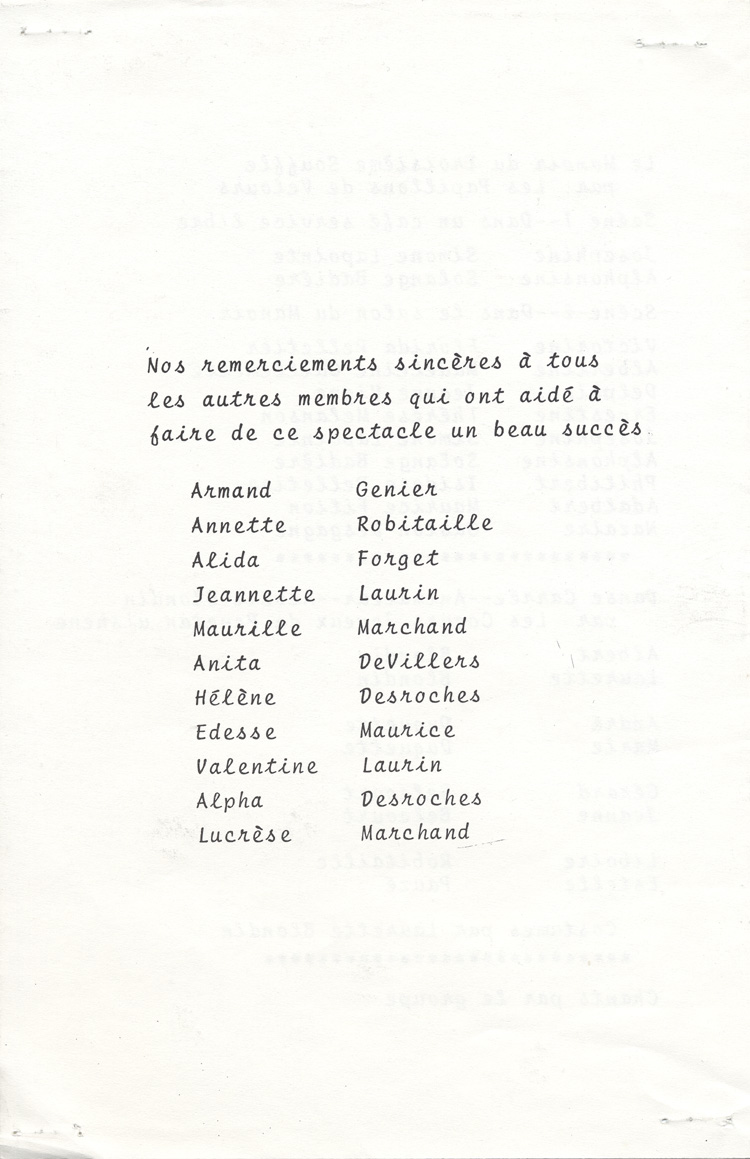 Programme de la Soir&eacute;e Vari&eacute;t&eacute;