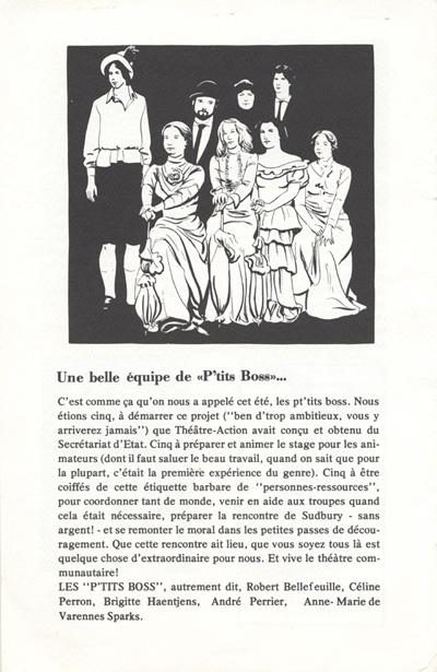 Programme de l'&eacute;v&eacute;nement 12 spectacles communautaires