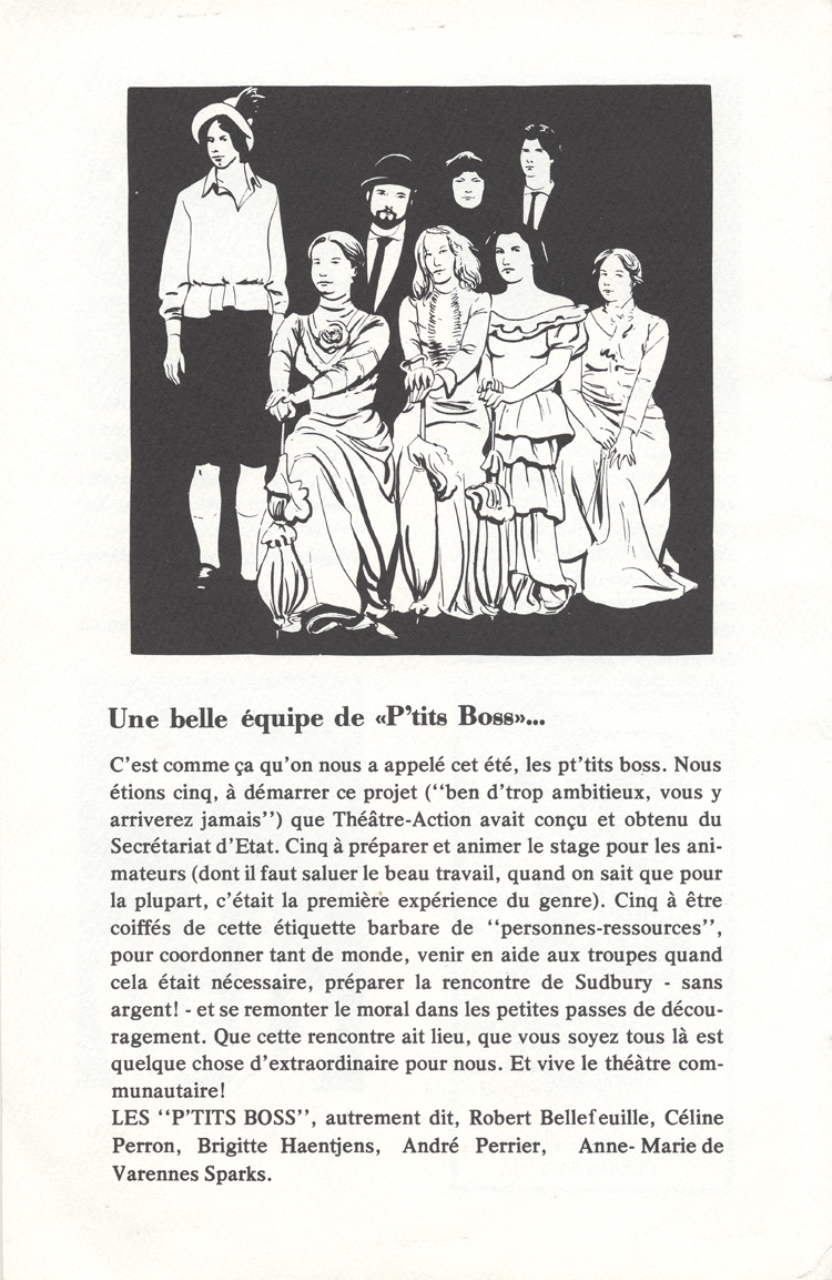 Programme de l'&eacute;v&eacute;nement 12 spectacles communautaires