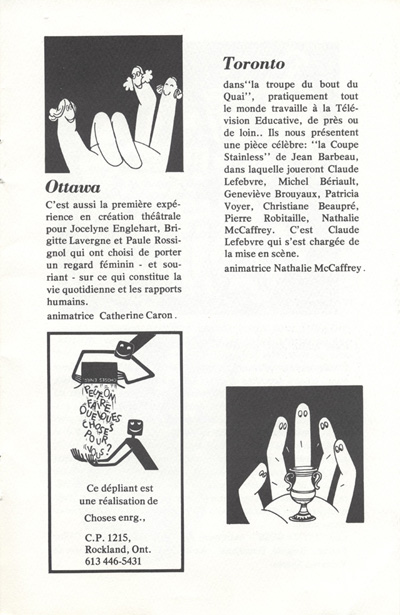 Programme de l'&eacute;v&eacute;nement 12 spectacles communautaires