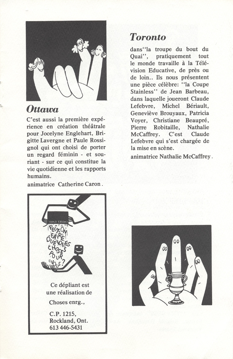 Programme de l'&eacute;v&eacute;nement 12 spectacles communautaires