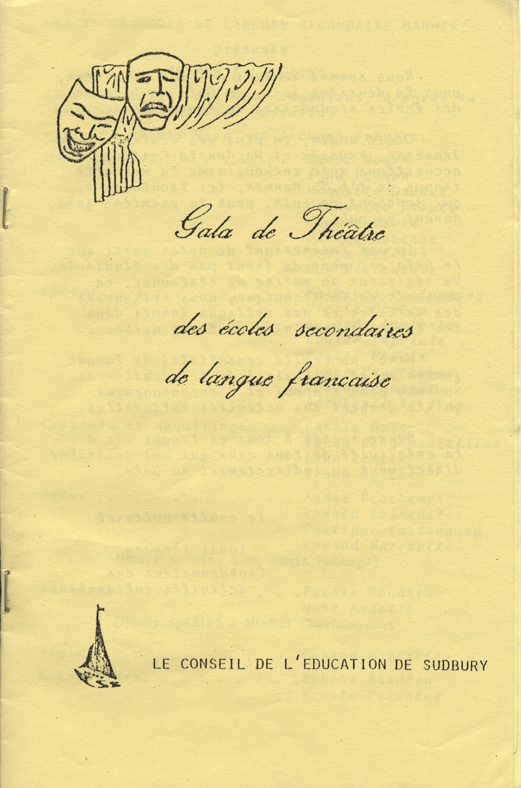 Gala de th&eacute;&acirc;tre des &eacute;coles secondaires de langue fran&ccedil;aise (1981)