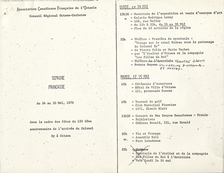 Programme de la Semaine fran&ccedil;aise (1976)