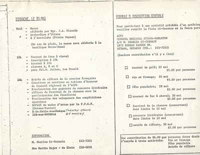 Programme de la Semaine fran&ccedil;aise (1976)