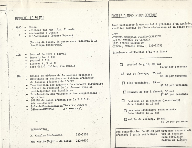 Programme de la Semaine fran&ccedil;aise (1976)
