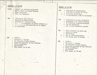 Programme de la Semaine fran&ccedil;aise (1976)
