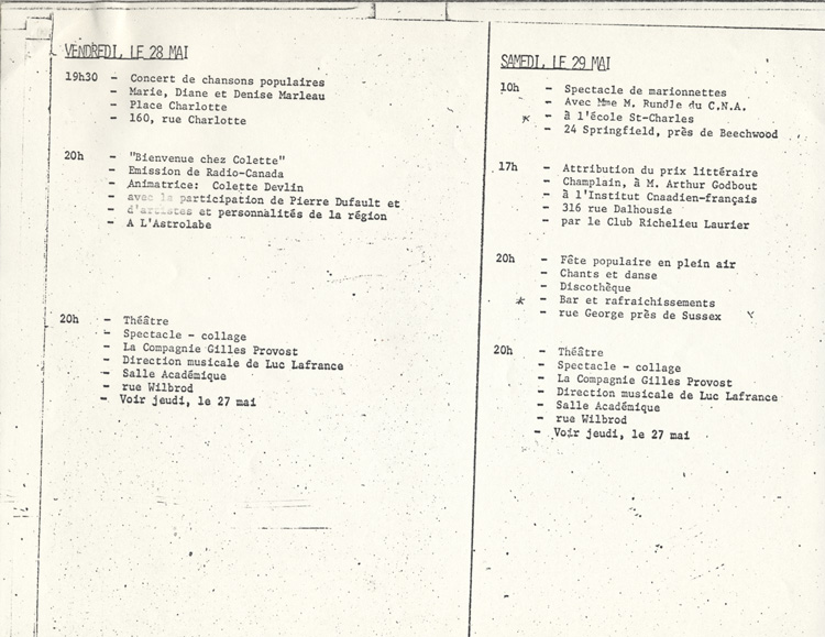 Programme de la Semaine fran&ccedil;aise (1976)