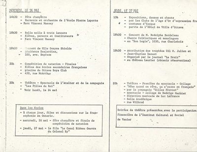 Programme de la Semaine fran&ccedil;aise (1976)