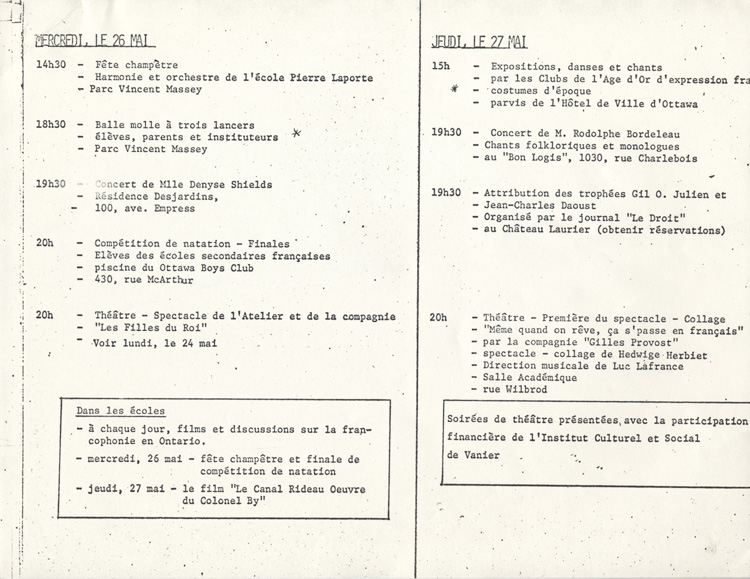 Programme de la Semaine fran&ccedil;aise (1976)