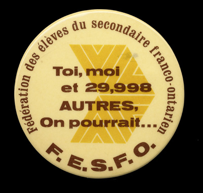 Macaron de la F&eacute;d&eacute;ration des &eacute;l&egrave;ves du secondaire franco-ontarien