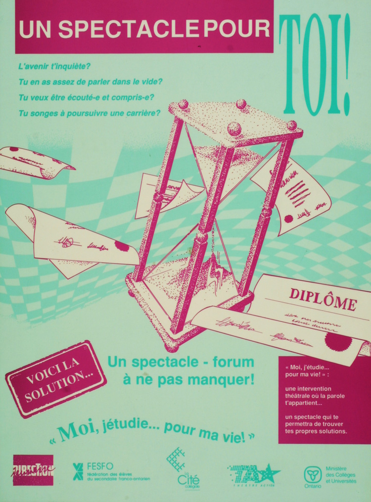 tourn&eacute;e th&eacute;&acirc;trale &laquo; Moi, j'&eacute;tudie pour ma vie! &raquo; organis&eacute;e par Direction-Jeunesse