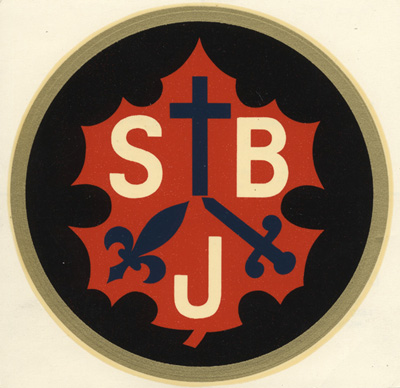 Reproduction de l’&eacute;cusson de la Soci&eacute;t&eacute; Saint-Jean-Baptiste, [19-]