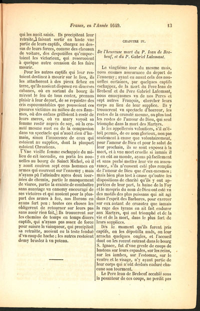 De la prise des Bourgs de la Mission de S. Ignace