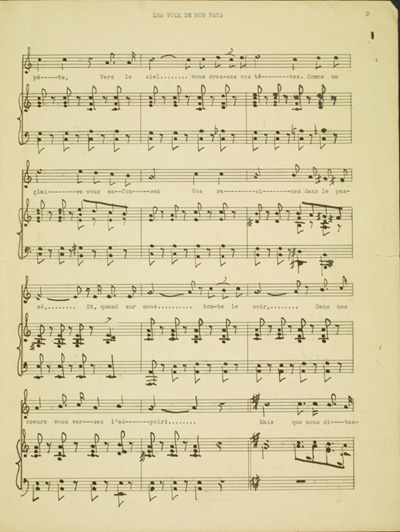 po&egrave;me de Maurice Morisset mis en musique par Oscar O'Brien