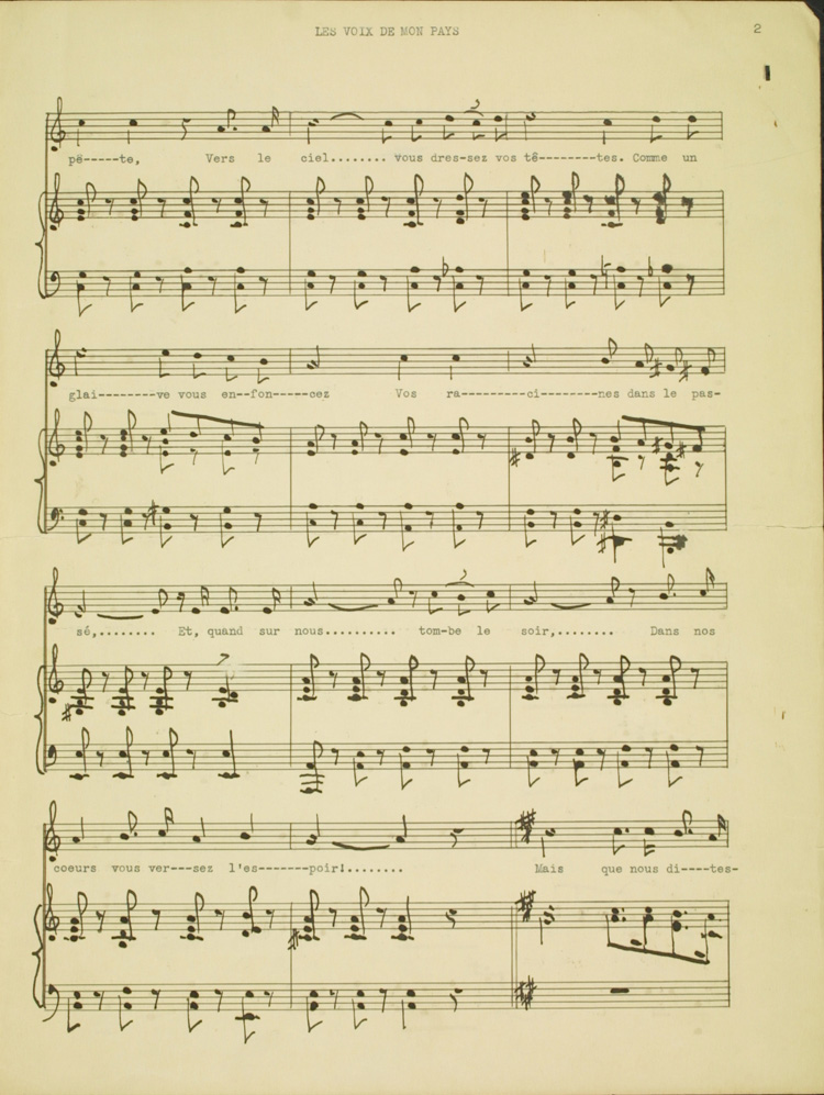 po&egrave;me de Maurice Morisset mis en musique par Oscar O'Brien