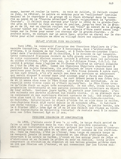 Souvenir de Louis Charbonneau