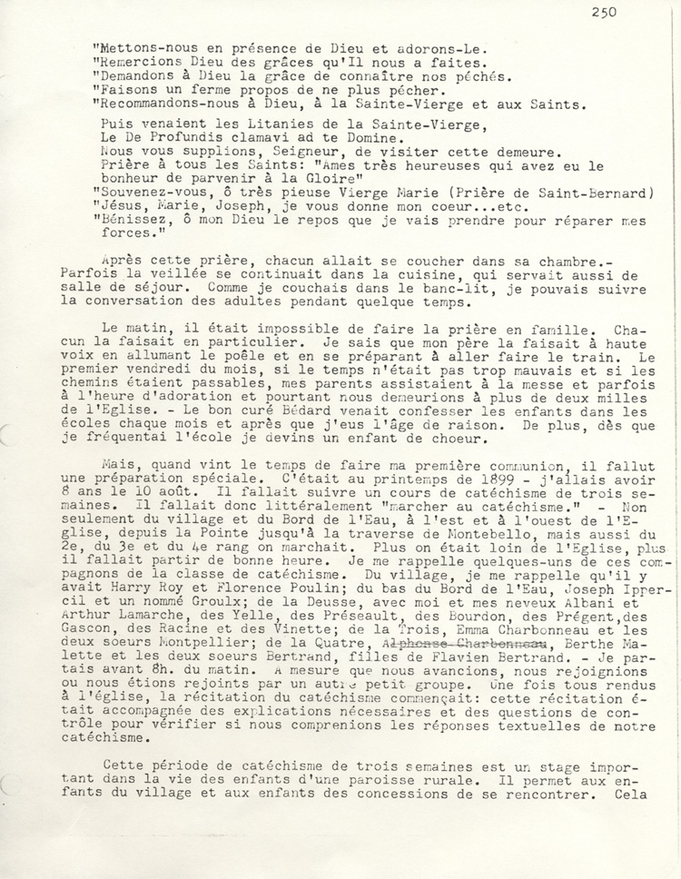 Souvenir de Louis Charbonneau