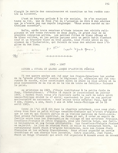 Souvenir de Louis Charbonneau