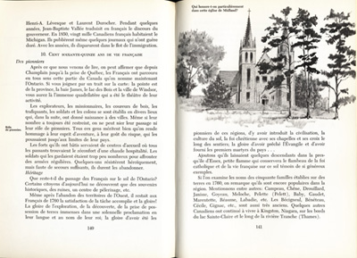 Reproduction de la cent quaranti&egrave;me et de la cent quarante et uni&egrave;me page du manuel Les Deux Canadas par les fr&egrave;res L&eacute;on (L&eacute;on Daigneault) et Charles (G&eacute;rard-Claude Dufour), 1961.