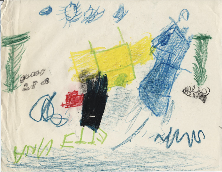 Reproduction d’un dessin de Annette Dionne, 1940.